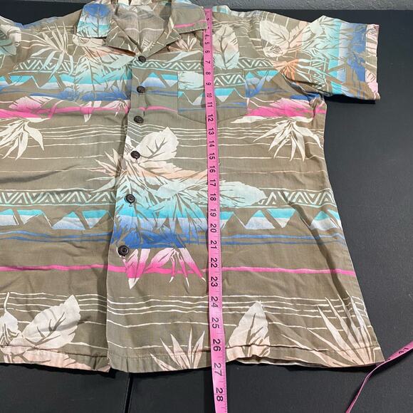 Kennington California Large Hawaiian Shirt Button Up Resort Travel Button Top - Picture 5 of 7
